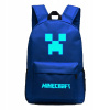 Školská taška, batoh - Minecraft svieti v tme -Modrý