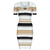Guess Krátke šaty EVIE STRIPED POLO DRESS Viacfarebná