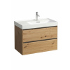Laufen Meda skrinka 78.4x44.8x51.5 cm závesná kúpeľňová skrinka pod umývadlo dub H4215920112671