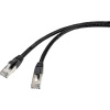 Renkforce RF-4538202 RJ45 sieťové káble, prepojovacie káble CAT 6A S/FTP 20.00 m čierna vhodné pre vonkajšie oblasť 1 ks; RF-4538202
