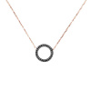 Náhrdelník kruh SAVICKI: ružové zlato, čierne diamanty - SAVN04969 R C