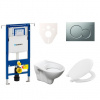 Cenovo zvýhodnený závesný WC set Geberit do ľahkých stien / predstenová montáž + WC Ceramia S-Line Pro 111.355.00.5NR3