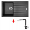 Sinks Drezy PERFECTO 860 Metalblack + Mix 3 P GR