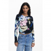 Dámský svetr DESIGUAL 25WWJF46 5025 JERS NENUFAR LACROIX 5025 BLUE velikost S