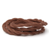 Retro kábel špirálový, vodič s textilným obalom 2x0.75mm, hnedý