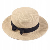Panama Sajbazar Beige, Black R. (Dámska klobúk Panama Strawy béžová malá rondo)