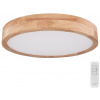 Globo 41745-24 LED stropné svietidlo Rainer 1x24W | 800lm | 3000-6000K - pamäťová funkcia, nočný režim, stmievateľné, diaľkové ovládanie, imitácia dreva, biela
