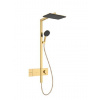 Hansgrohe Raindance Alive Q - Sprchový set s termostatom, 21x34 cm, 3 prúdy, leštený vzhľad zlata 24580990