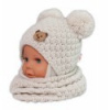 BABY NELLYS Pletený nákrčník / komínok - ecru
