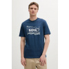 Bavlnené tričko BOSS Orange 50539186 tmavomodrá XL