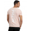 Alpha Industries BACKPRINT T pale peach tričko pánske Veľkosť: XXL, Farba: ružová