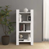 vidaXL Knižnica/deliaca stena biela 60x35x125 cm masívne drevo - Biela - 15968-157584