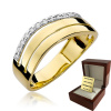 Zlatý snubný Prsteň s Diamantmi 0,09 ct (Zlatý snubný Prsteň s Diamantmi 0,09 ct)