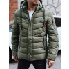 Pánska prešívaná zimná bunda Dstreet TX5057 - výpredaj Farba: Zelená, Veľkosť: 2XL