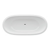 LAUFEN IlBagnoAlessi oválna vaňa z materiálu Sentec, odtok v strede, 1780 x 820 x 610 mm, s rámom, senzorové ovládanie, LED osvetlenie, biela, H2459710006151