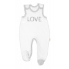 Dojčenské bavlnené dupačky Love - biele, veľ. 62 Baby Nellys