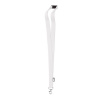 Lanyard z RPET 2 cm , Black Farba: white