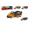 Auto odtahovka + auto kov/plast 11cm na zpětné natažení mix druhů v krabičce 24x7,5x6cm