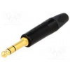 Zástrčka Jack 6,3mm vidlice stereo přímý na kabel pájení