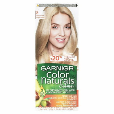 Garnier Color Naturals permanentná farba na vlasy 8 .0 Svetlá blond, 60 +40 +12 ml