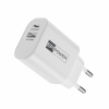 ER Dual GaN Charger 30W - 1 USB-C/1 USB-A PD/PPS/QC ERPW30G1C1A-WH