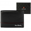 Pánska kožená peňaženka Pierre Cardin YS605 8806 čierno-červená 12 x 9,5 x 3 cm