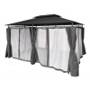 Garden Line ALTANA ZÁHRADNÝ PAVILÓN S BOČNÝMI ZÁVESMI – TMAVOSIVÁ 3 X 4 M *0389