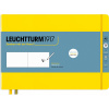 Skicár v tvrdej väzbe Leuchtturm 1917 horizontálny A5, 112 strán, citrónový, 150 g/m²