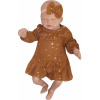 Mušelínové šatôčky s hviezdičkami + čelenka Z&Z, škoricová 74 (6-9m)