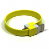 Kábel USB (2.0), USB A M- USB micro M, 0.25m, žltý, Logo, blistr, náramok KUAMXJS03YQL