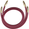 cinch audio prepojovací kábel [2x cinch zástrčka - 2x cinch zástrčka] 0.70 m bordó pozlátené kontakty Oehlbach NF 214 Master; 2044