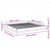vidaXL Posteľný rám sivý dub sonoma 200x200 cm kompozitné drevo - Sivá - 90567-44854