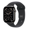 Apple Watch Series 11 GPS + Cellular 46mm Slate Titanium Case with Black Sport Band - S/M MFD14WF/A