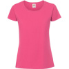 Fruit of the Loom Tričko Lady-Fit Iconic 195 T, krátký rukáv, dámské COT-16142431000 XS Fuchsia