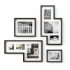 Čierne plastové rámčeky na stenu v súprave 4 ks 69x38 cm Mingle – Umbra