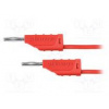 Měřicí šňůra 70VDC 33VAC 10A banánek 2mm,z obou stran Dél 1m