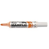 Popisovač na tabule, 2,5 mm, kužeľový hrot, PENTEL Maxiflo MWL5M, oranžová