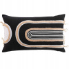Vankúš - Čierna béžová dekoratívna vankúš 30x50 mizrazo (Čierna béžová dekoratívna vankúš 30x50 mizrazo)