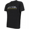 Sensor T-shirt Merino Wool PT mountains muži čierny XL