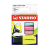 Zvýrazňovač - STABILO BOSS MINI - 3 ks balenie - žltá, modrá, ružová