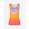 Spirit of OM top na jógu z bio bavlny- Varnah - ružovo-oranžovo-modrý Velikost: XL