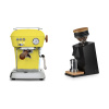 Ascaso Dream PID, Sun Yellow + Eureka Mignon Single Dose, Black & Oak