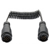 Špirálový predlžovací kábel so zástrčkami 13PIN 12V 3m
