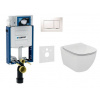 Geberit SET Kombifix 110.302.00.5 +WCzávesné Id.Stand.TESI Rimless+sedSC+Sigma30 Biele/Chr 110.302.00.5 NE5