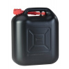 Kanister z plastu (čierny) s výpusťou (červ.), UN schválenie, objem 20 litrov