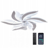 Stropná lampa s ventilátorom LED biela 50 cm s diaľkovým ovládaním