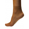 Silonové ponožky dámske Nylon 20 DEN uni lady - 10 párov svetlohnedá