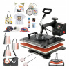 VEVOR Termotransferový lis Termický lis 8 W 1 30 x 38 cm 1250 W Na poháre