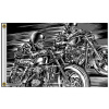 Velká vlajka Harley Skull Racers 150x90cm