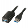 PremiumCord USB 3.0 repeater a prodlužovací kabel A/M-A/F/ 5m/ černý (ku3rep5)